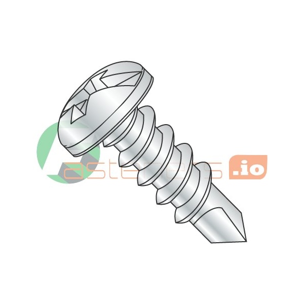 Newport Fasteners Self-Drilling Screw, #8 x 3/8 in, Zinc Plated Steel Pan Head Combination Phillips/Slotted Drive 952083 - main